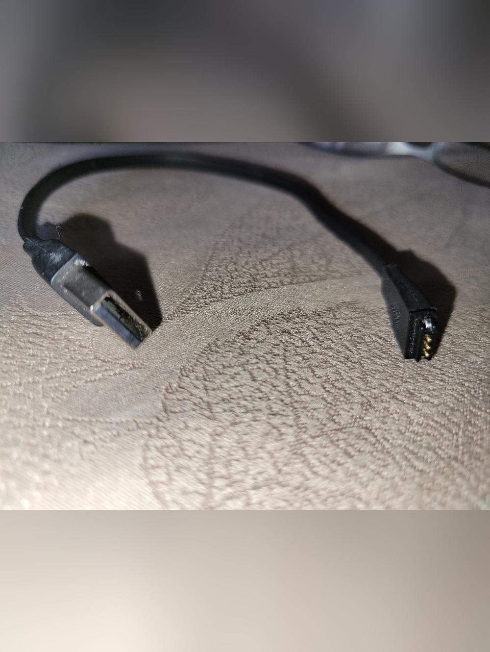 Universal 3-Pin Smartwatch USB Charging Cable 2.84mm - Black